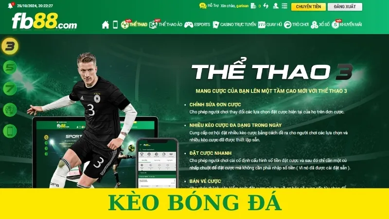 Kèo bóng đá FB88 tại hot hit cho anh em mê thể thao